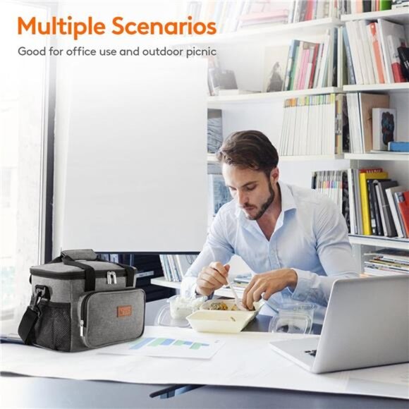 Lifewit Large Lunch Bag Insulated Lunch Box Soft Cooler Cooling Tote for Adult - Picture 6 of 7